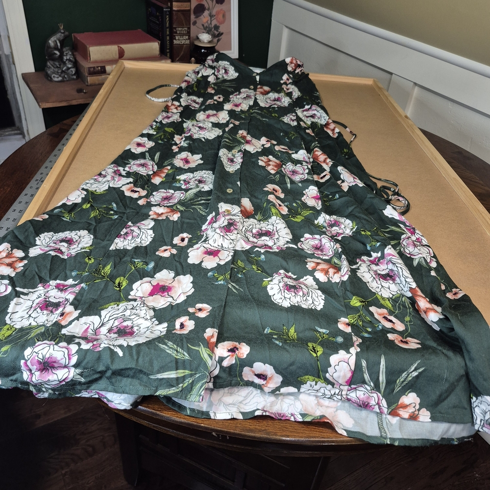Somedays Lovin Floral Maxi Dress - Green and Pink